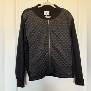 Sioni Black Quilted Sweater